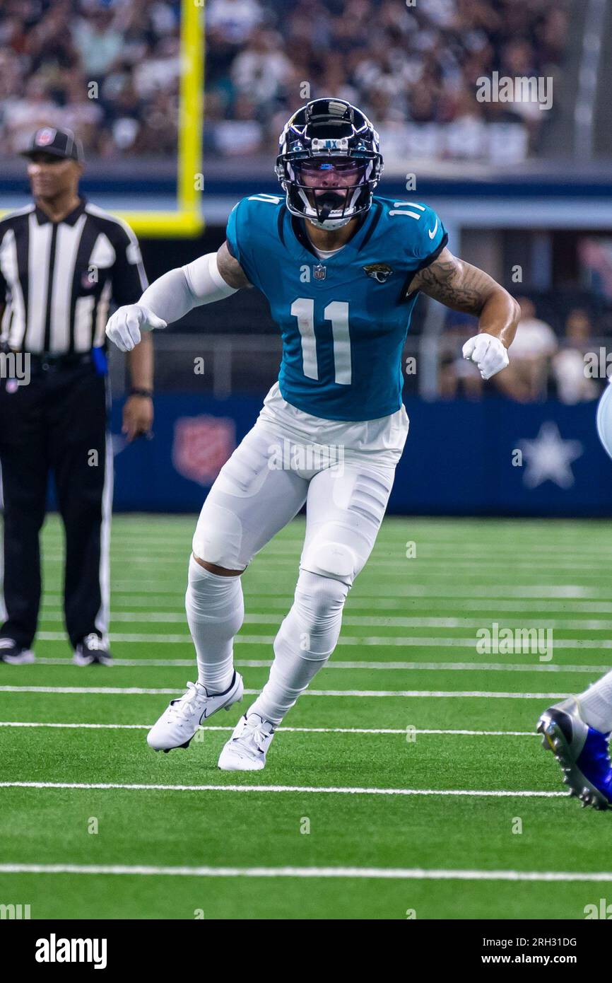 Jacksonville Jaguars wide receiver Parker Washington (11) is seen during an NFL football game