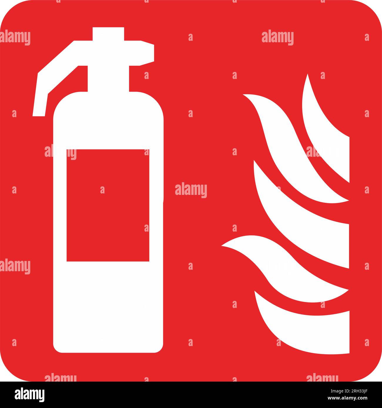 Fire extinguisher sign illustration isolated on white background Stock Vector