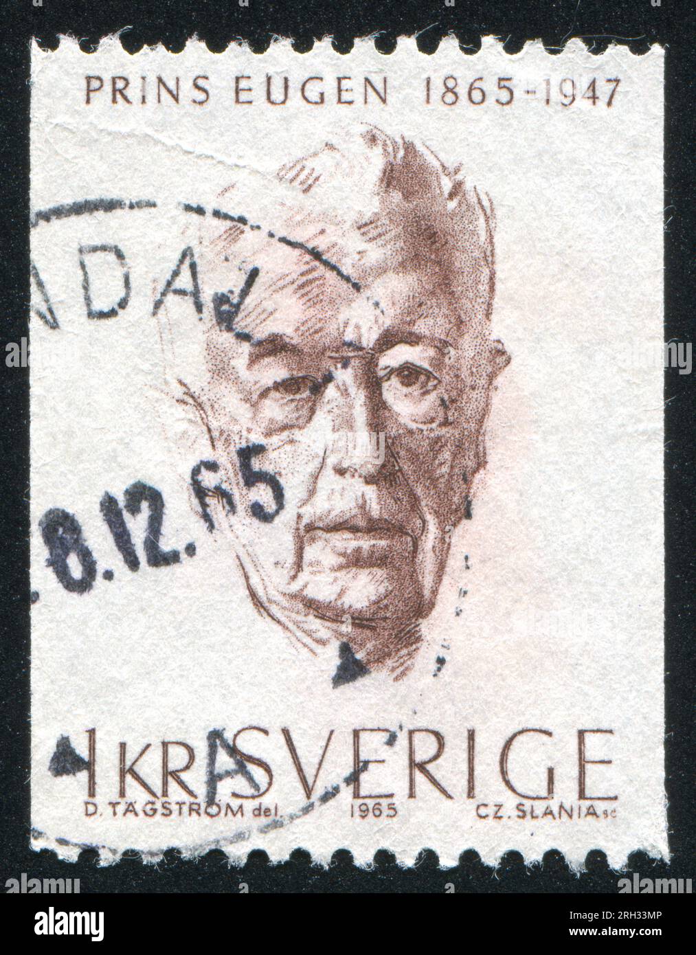 SWEDEN - CIRCA 1965: stamp printed by Sweden, shows Prince Eugen, circa 1965 Stock Photo