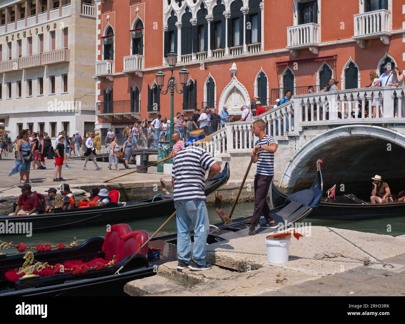 Gondolas, Grand Canal, Venice, Italy Stock Photo - Alamy