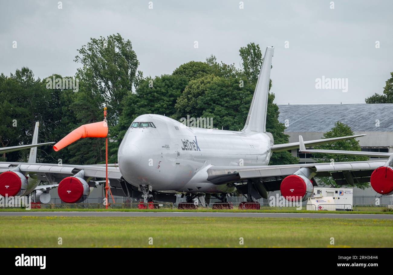JetOneX Boeing 747400 in storage at Cotswold airport Stock Photo Alamy