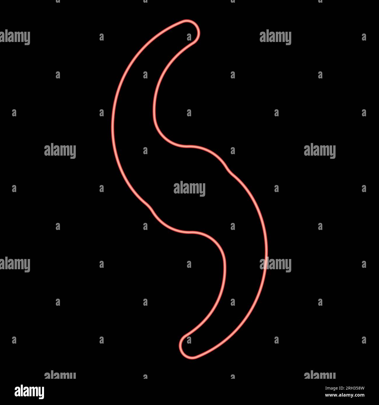 Neon blender blade grinder food rotating knife red color vector