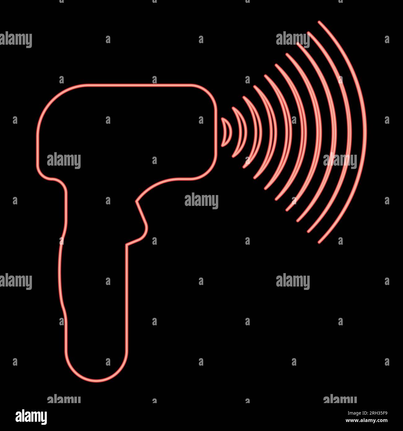 Neon emitter of waves electron gun manual thermometer forehead infrared
