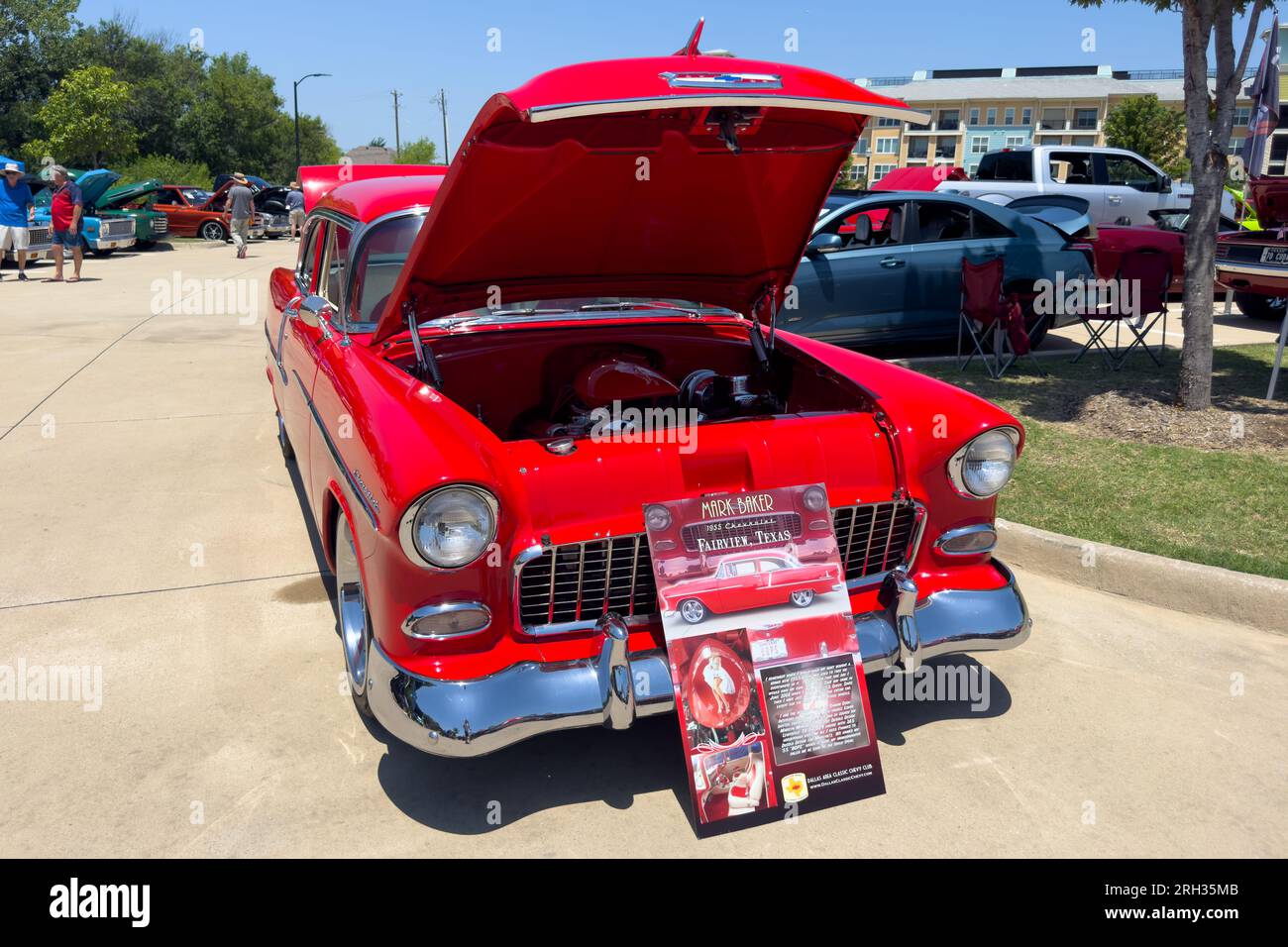 Little Elm, Texas June 11, 2023 1955 Chevrolet Bel Air at car