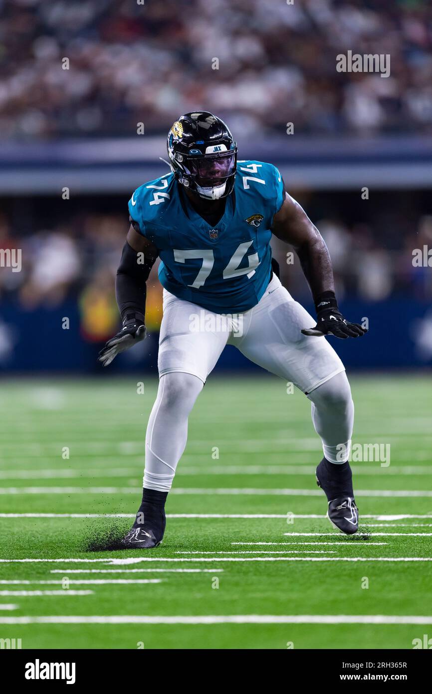 Jacksonville Jaguars offensive tackle Cam Robinson (74) is seen during