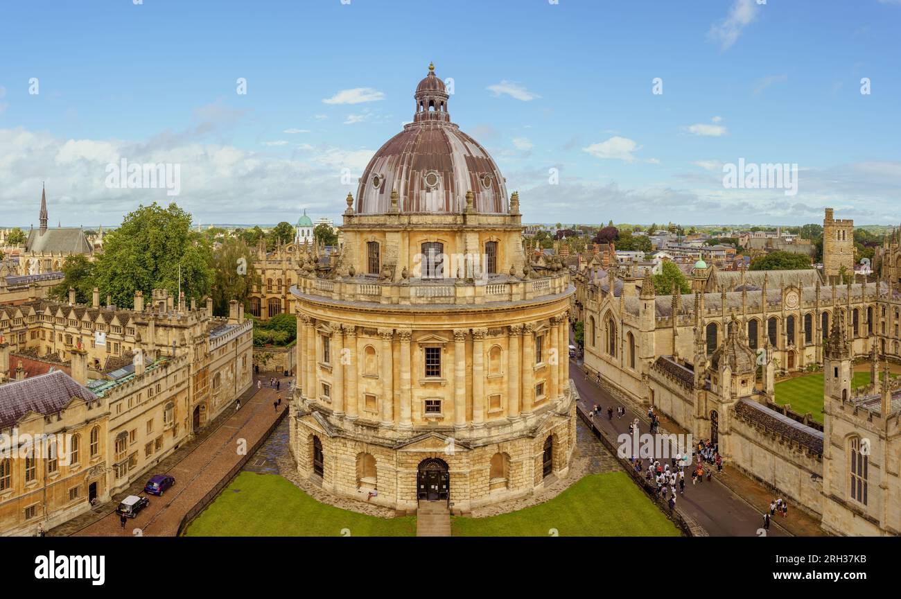 Rooftop panorama of Oxford, including the Radcliffe Camera, from the