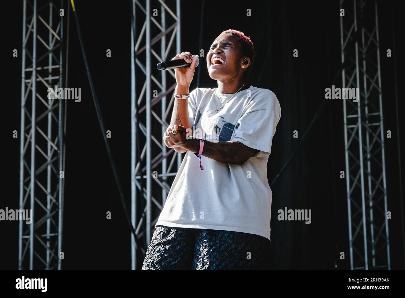 Gothenburg, Sweden. 11th, August 2023. The British singer and songwriter Arlo Parks performs a live concert during the Swedish music festival Way Out West 2023 in Goteborg. (Photo credit: Gonzales Photo - Tilman Jentzsch). Stock Photo
