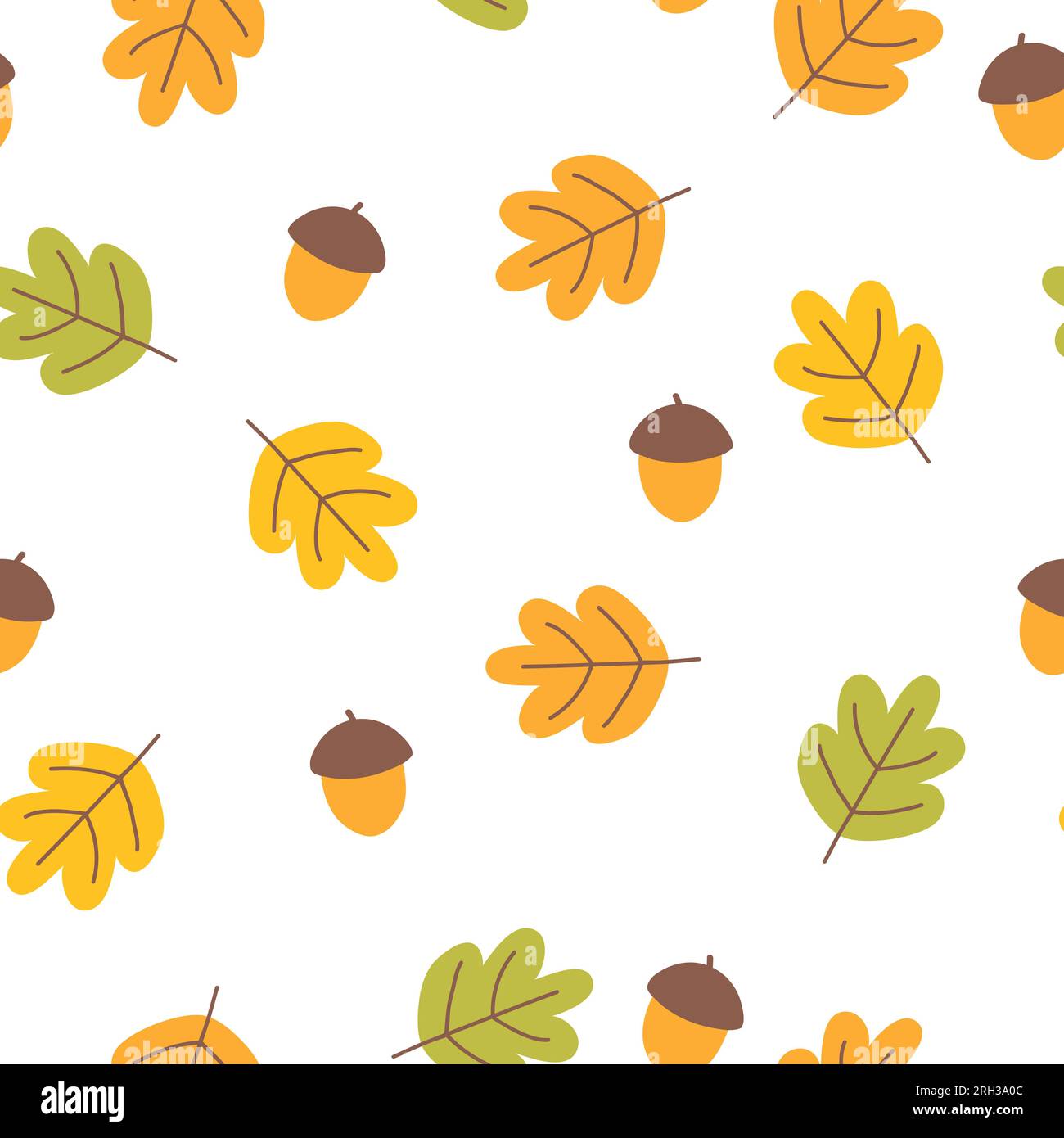 Autumn seamless pattern. Colorful background with fall leaves and ...