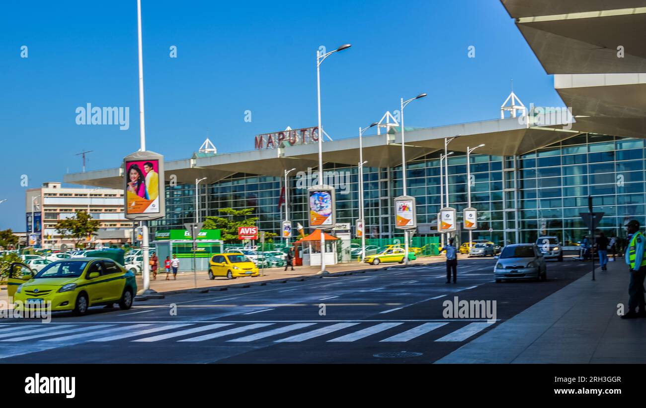 Maputo International Airport in Mozambique under blue sky Stock Photo