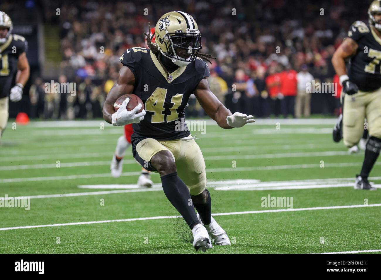 New Orleans, USA. 13th Aug, 2023. New Orleans Saints running back