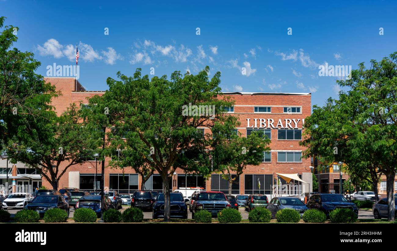 Parking in front of the library in Boise Idaho Stock Photo Alamy