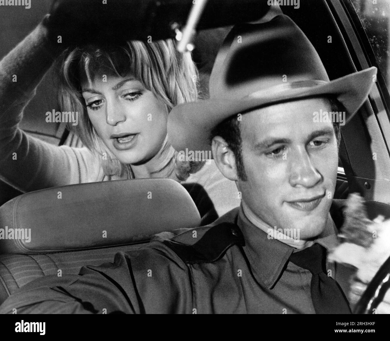 Goldie Hawn, Michael Sacks, onset of the Film, "Sugarland Express