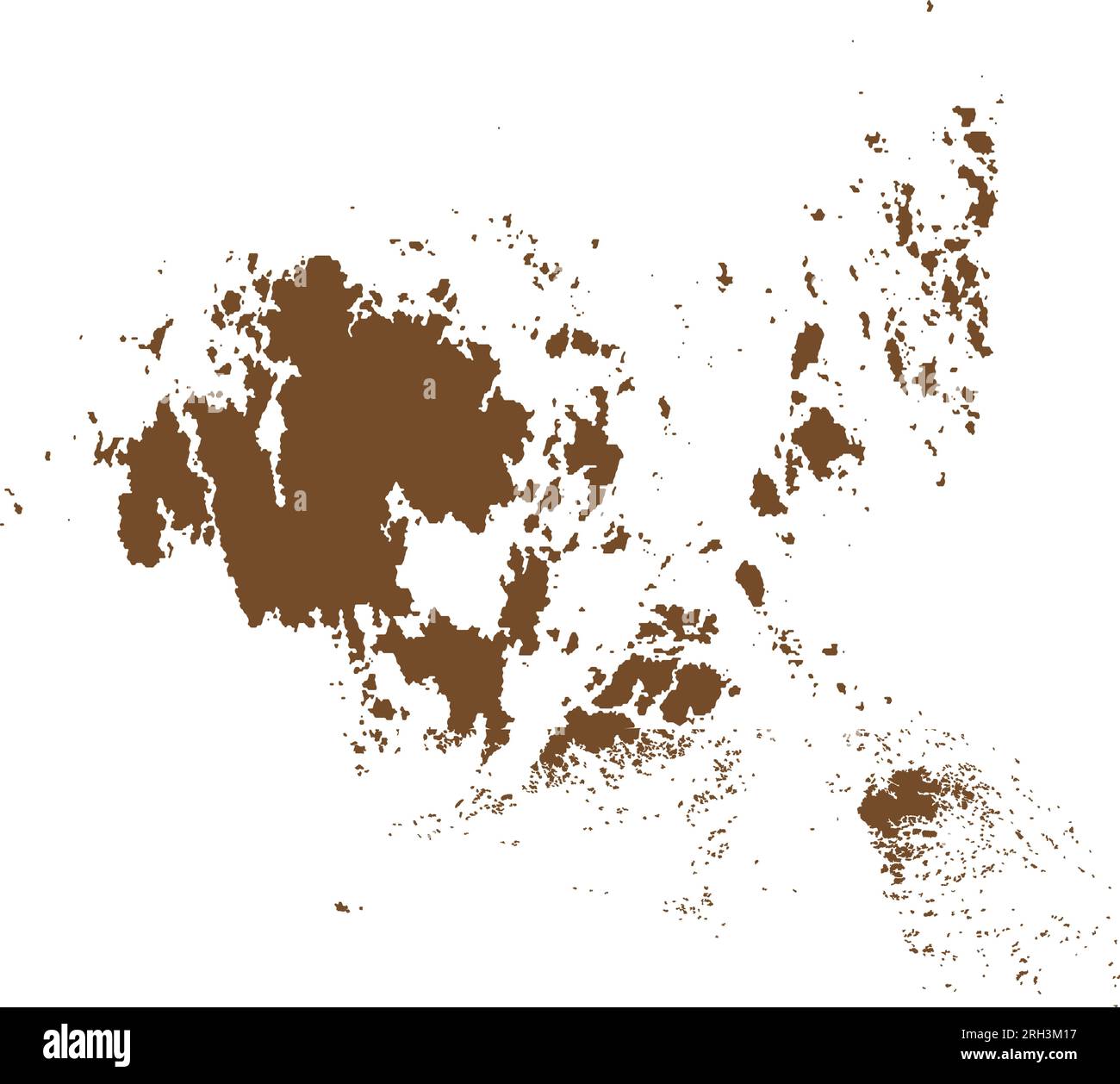 BROWN CMYK color map of ALAND ISLANDS, FINLAND Stock Vector