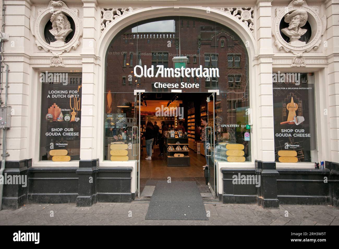 Old Amsterdam Cheese Store in Damrak street, Amsterdam, Netherlands Stock Photo