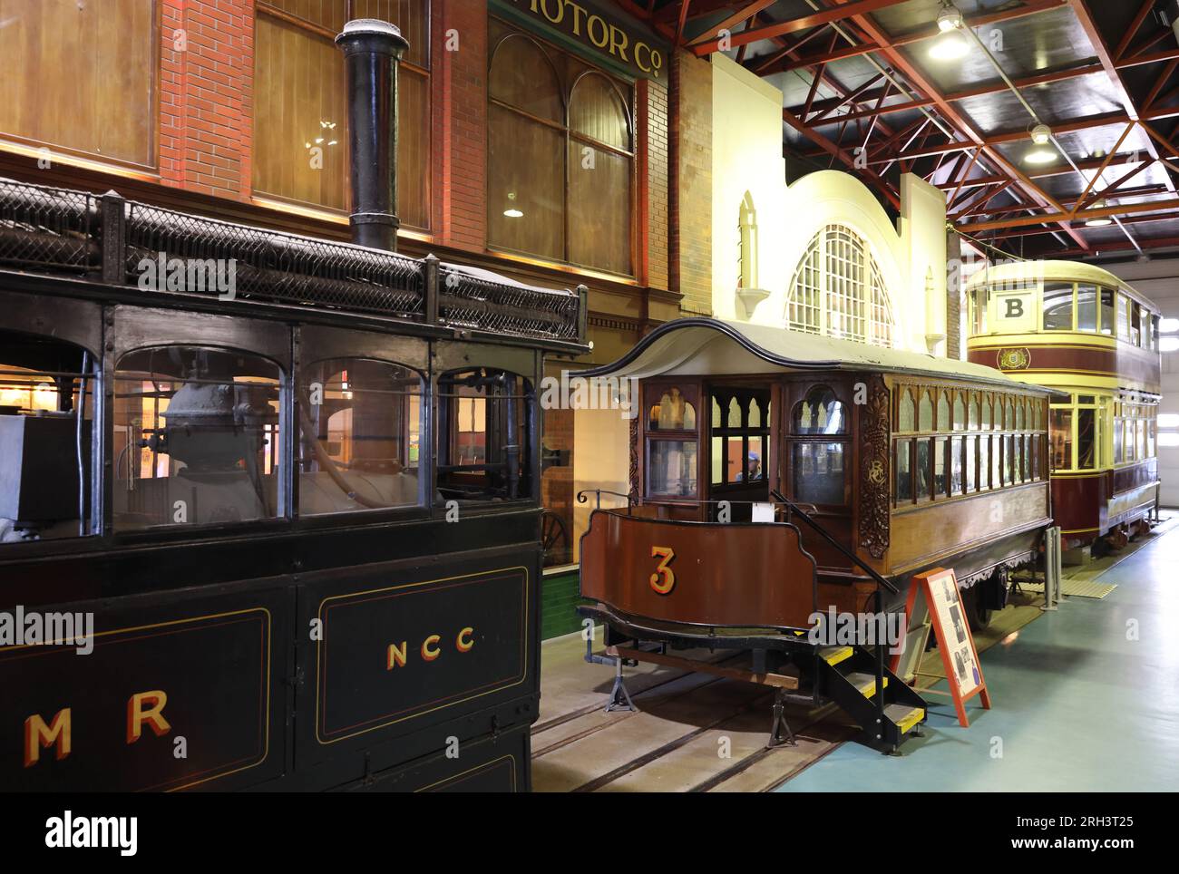 Streetlife Museum in Hull, top tourist attraction with bicycles, carriages, motorcars, railways and street life through the years, East Yorkshire, UK Stock Photo
