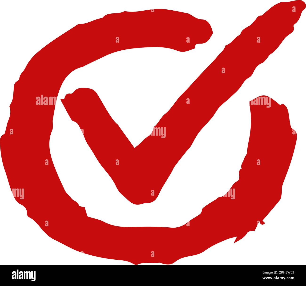 Check Mark Symbol In Red