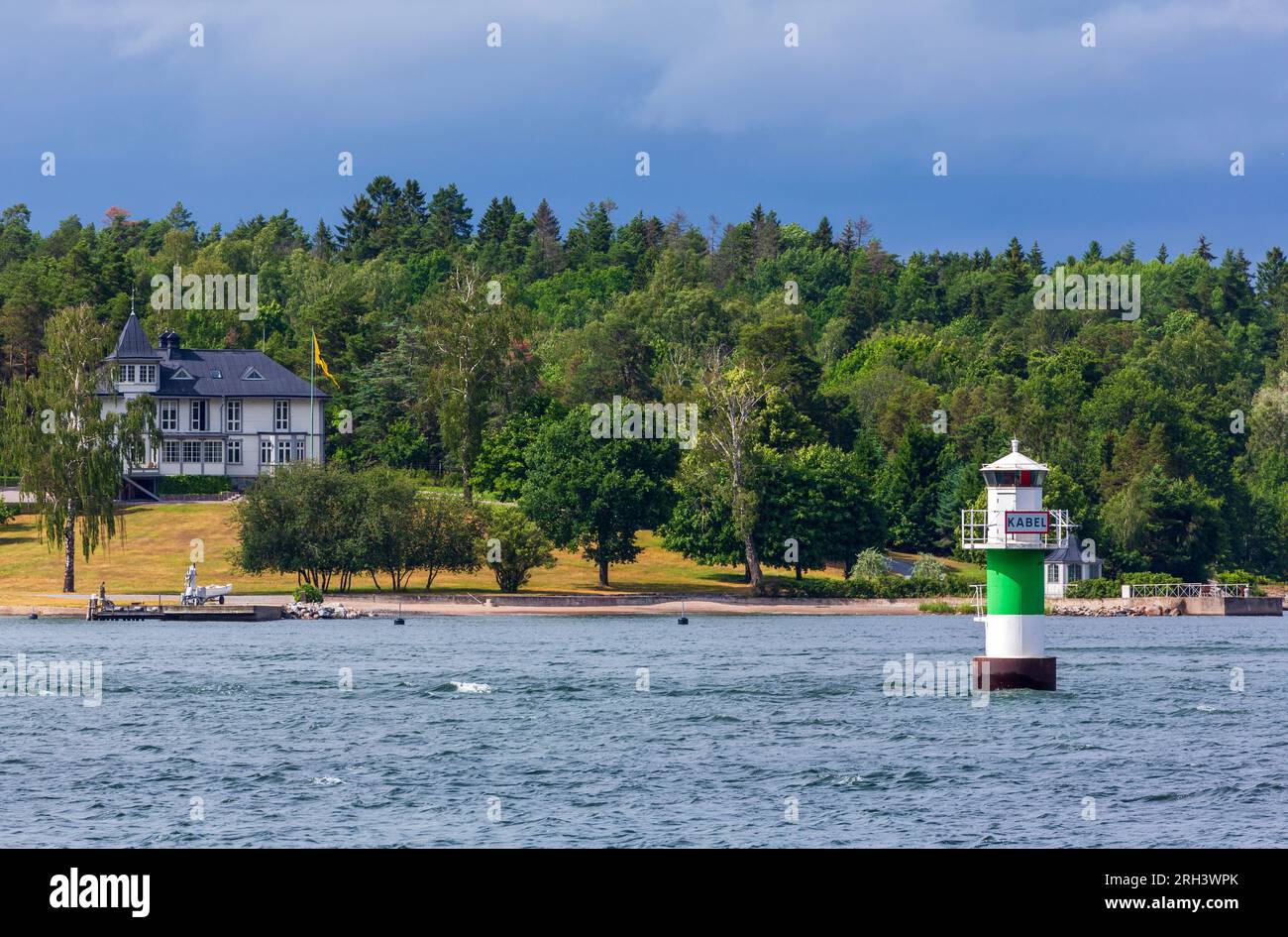 Elfviksgrund Lighthouse, Stockholm Archipelago, Sweden, Scandinavia Stock Photo