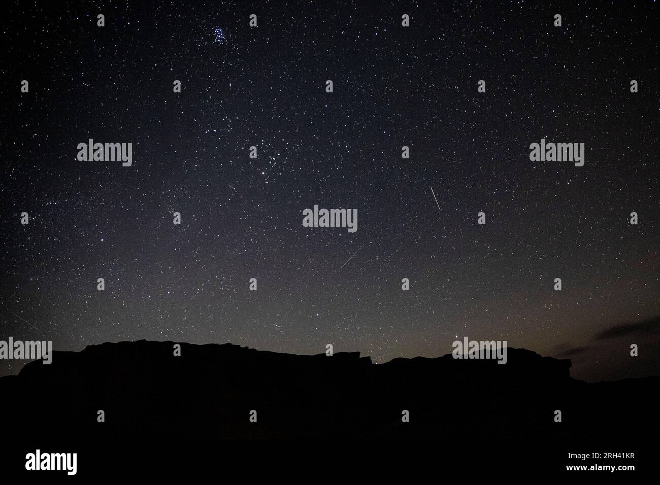 Faiyum, Egypt. 13th Aug, 2023. The Perseid meteor shower seen over the