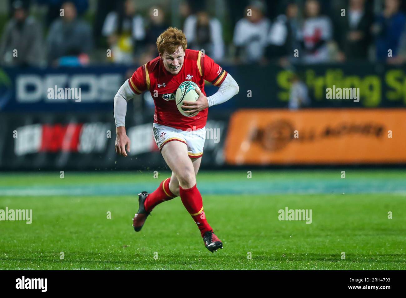 Rhys Patchell of Wales during the rugby match between the Chiefs and Wales at Waikato Stadium in Hamilton, New Zealand, Tuesday, June 14, 2016. Stock Photo
