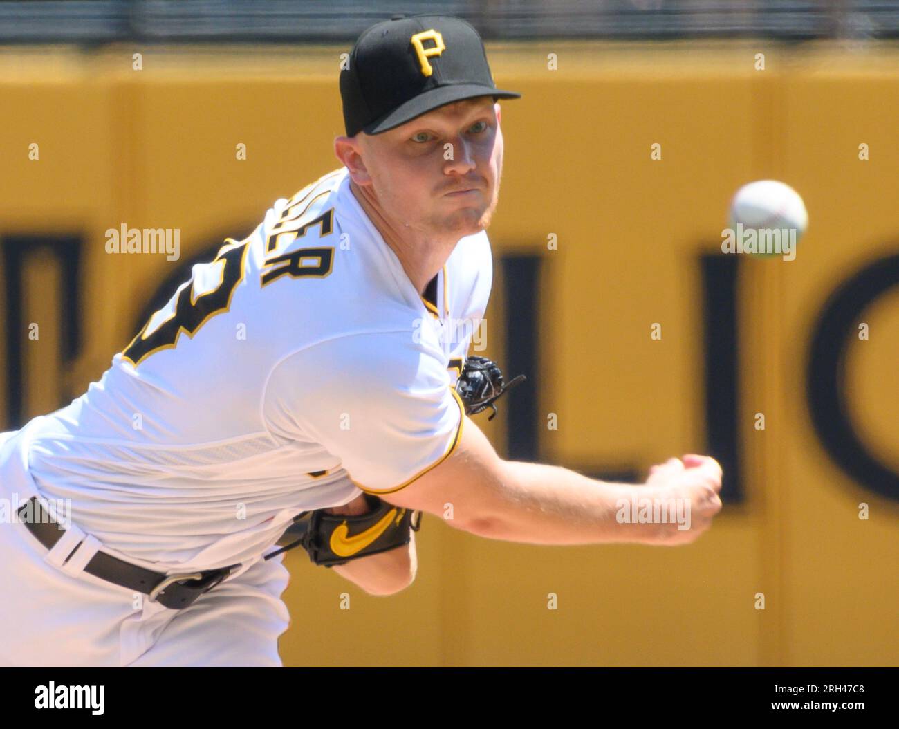 Pittsburgh, United States. 13th Aug, 2023. Pittsburgh Pirates right handed pitcher Mitch Keller (23) starts against the Cincinnati Reds at PNC Park on Sunday August 13, 2023 in Pittsburgh. Photo by Archie Carpenter/UPI Credit: UPI/Alamy Live News Stock Photo