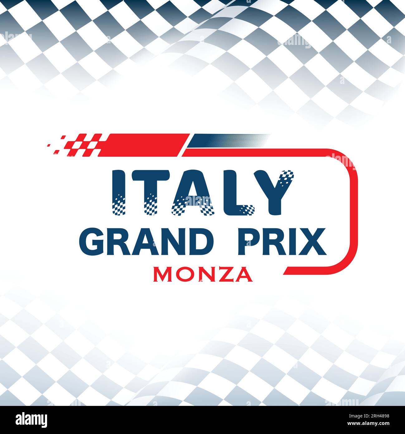 Italy grand prix checkered background Stock Vector