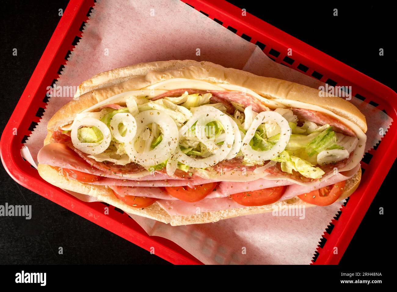Italian sub sandwich Stock Photo Alamy
