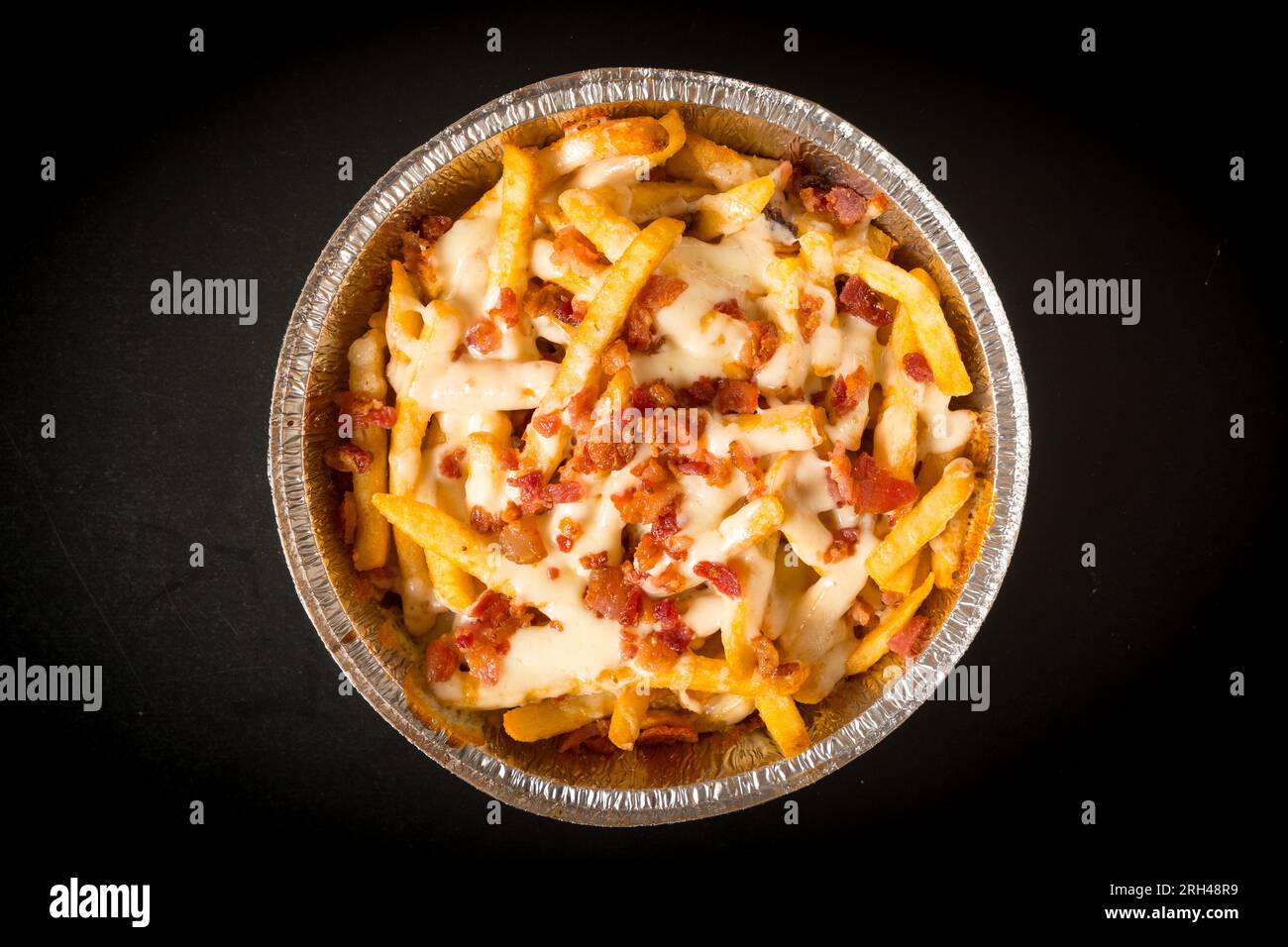 Bacon cheese fries Stock Photo