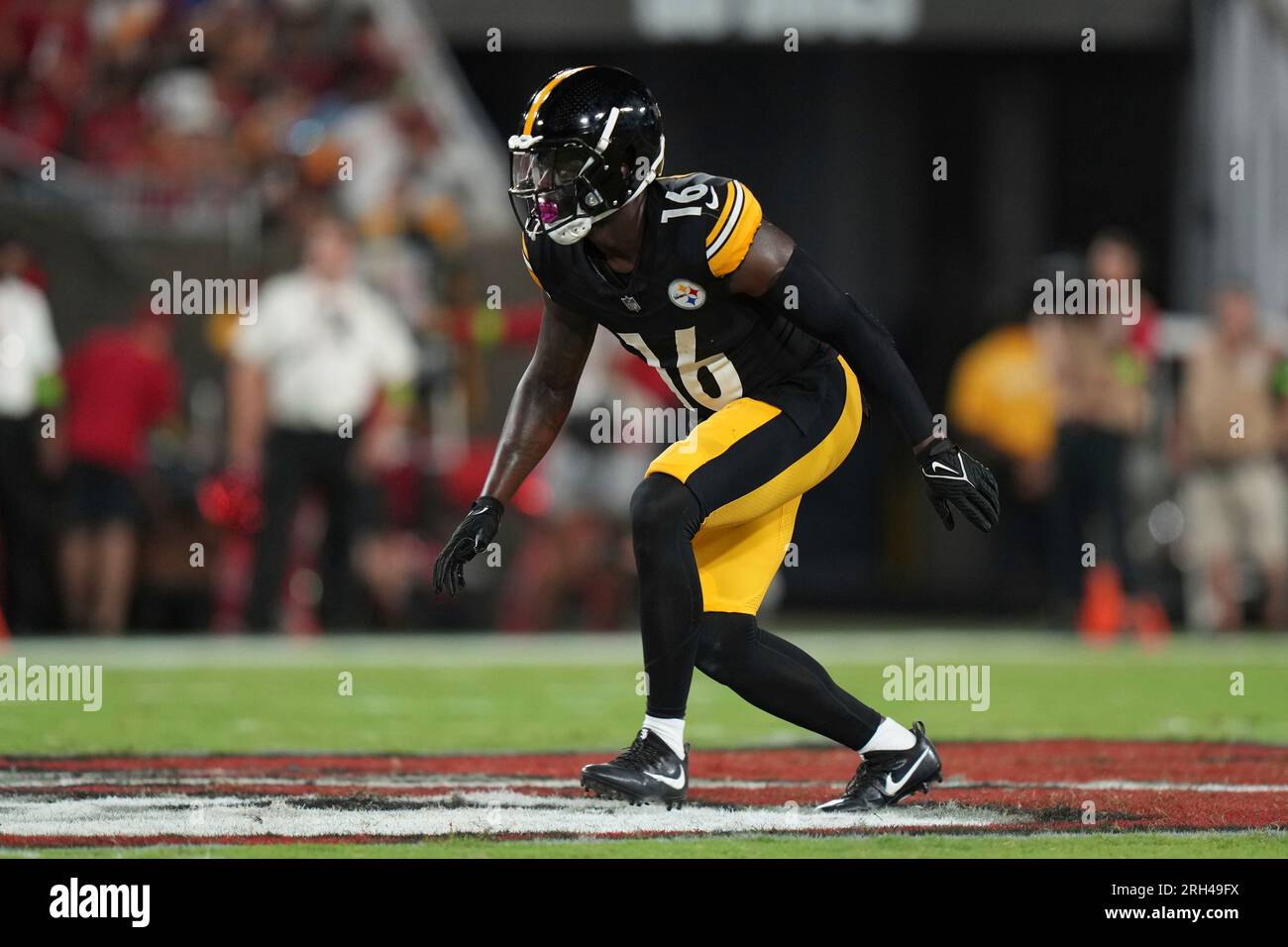 Pittsburgh Steelers wide receiver Jordan Byrd (16) runs drills