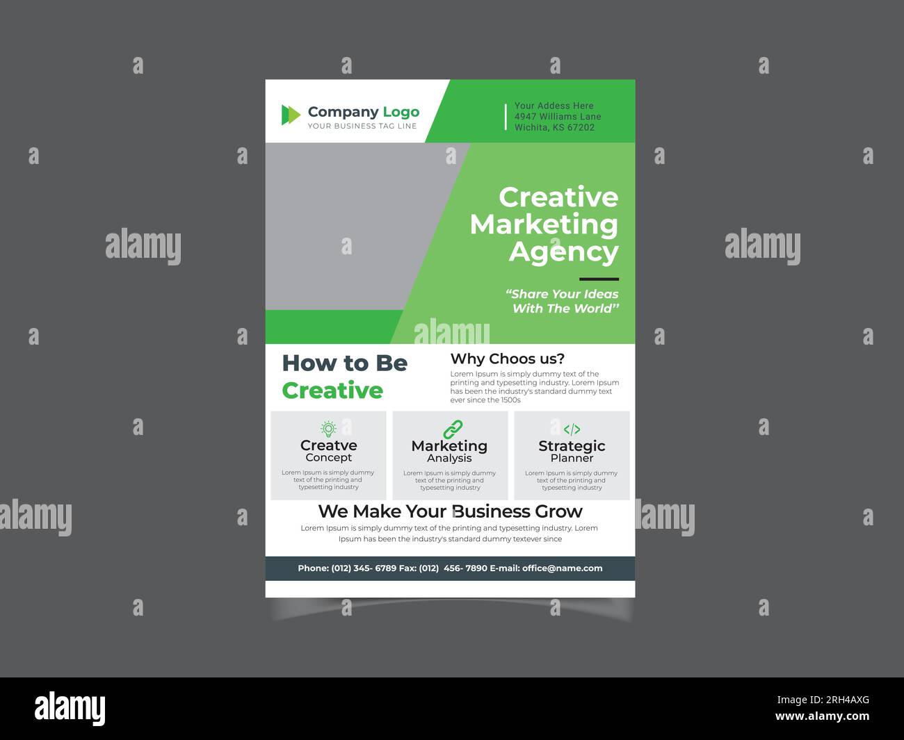 Corporate business flyer template design Stock Vector