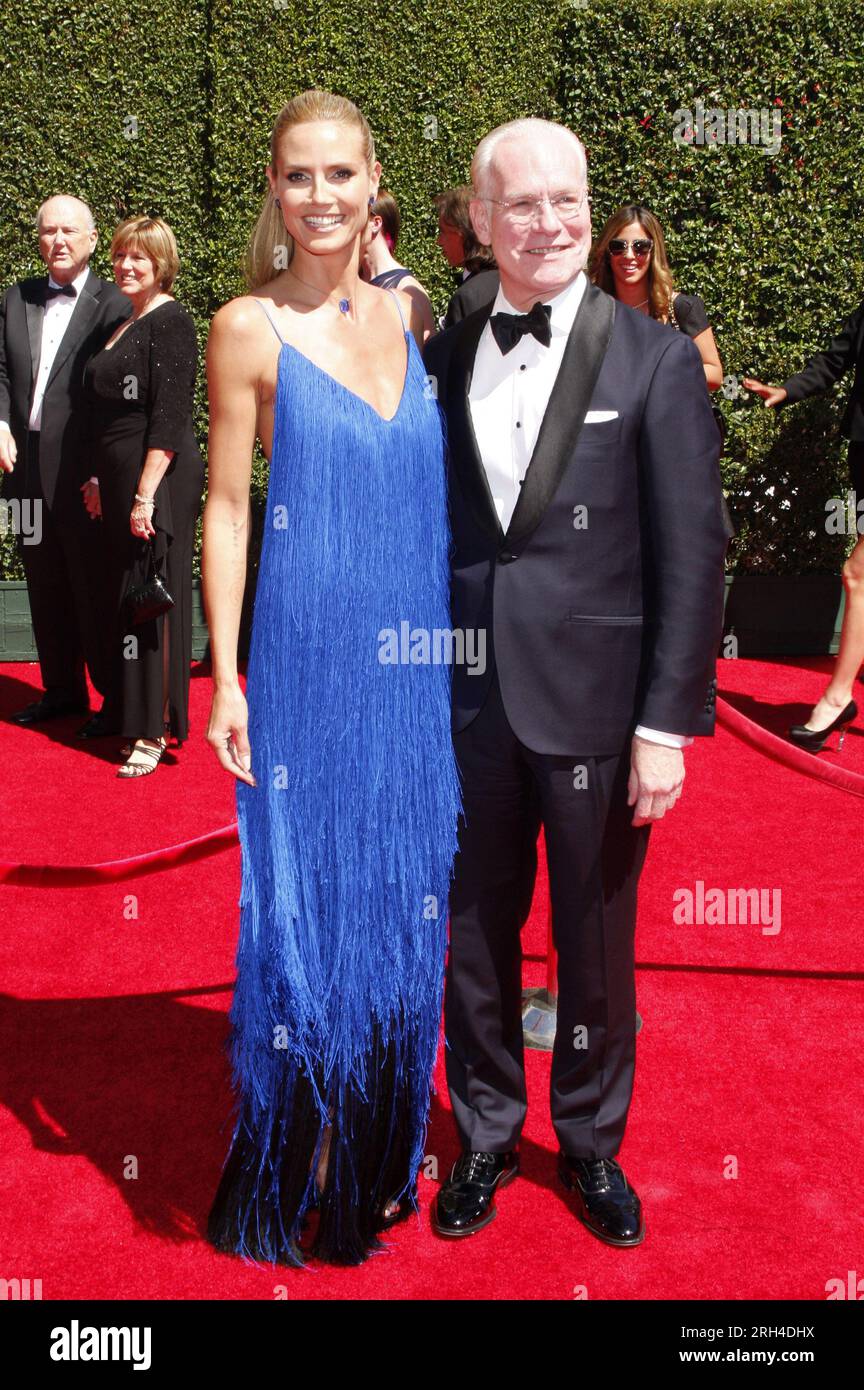 Heidi Klum and Tim Gunn at the 2014 Creative Arts Emmy Awards held at the Nokia Theatre L.A. Live in Los Angeles USA on August 16 2014 Stock Photo Alamy