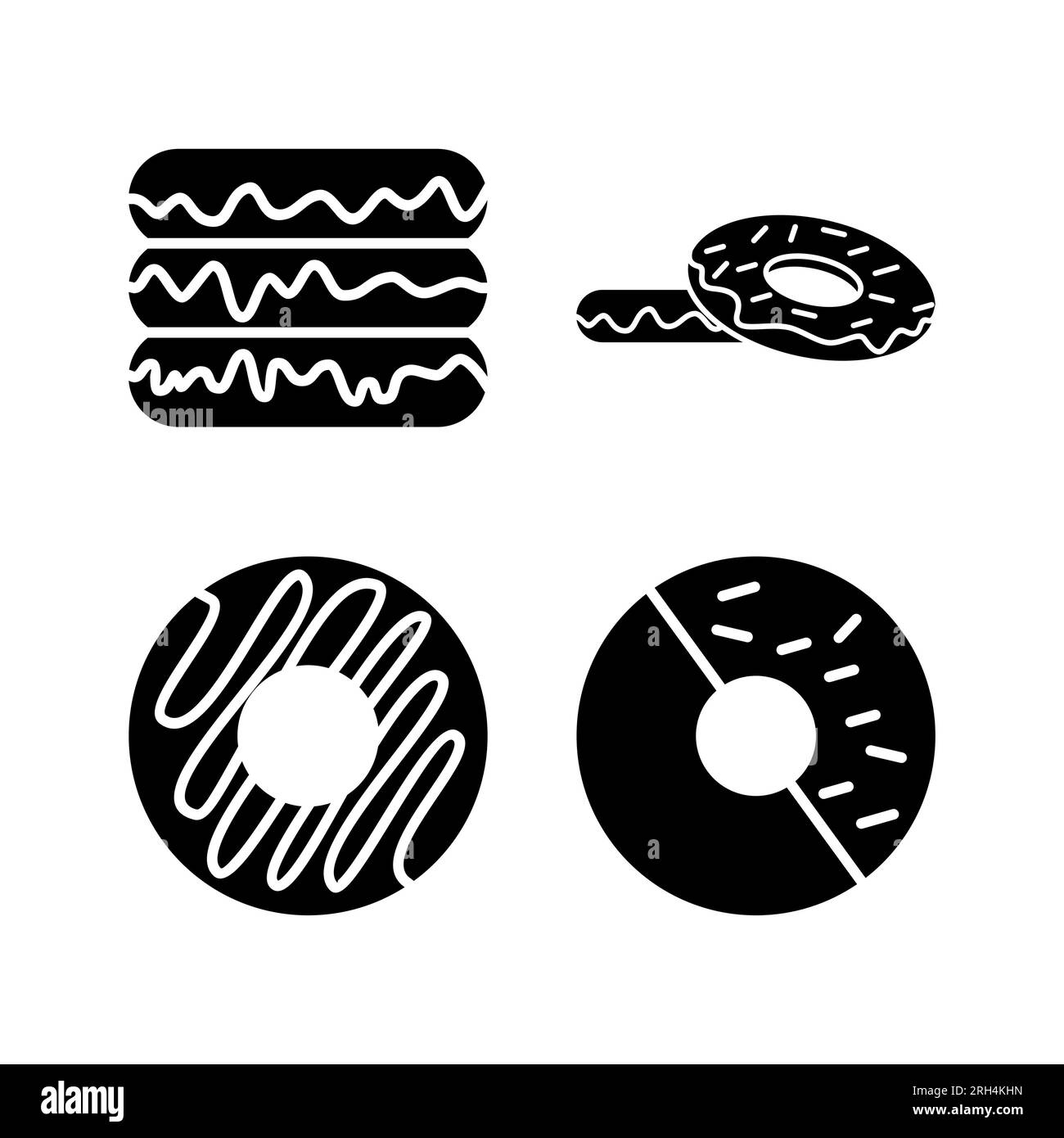 Donut icon vector. doughnut icon. donut logo Stock Vector Image & Art ...