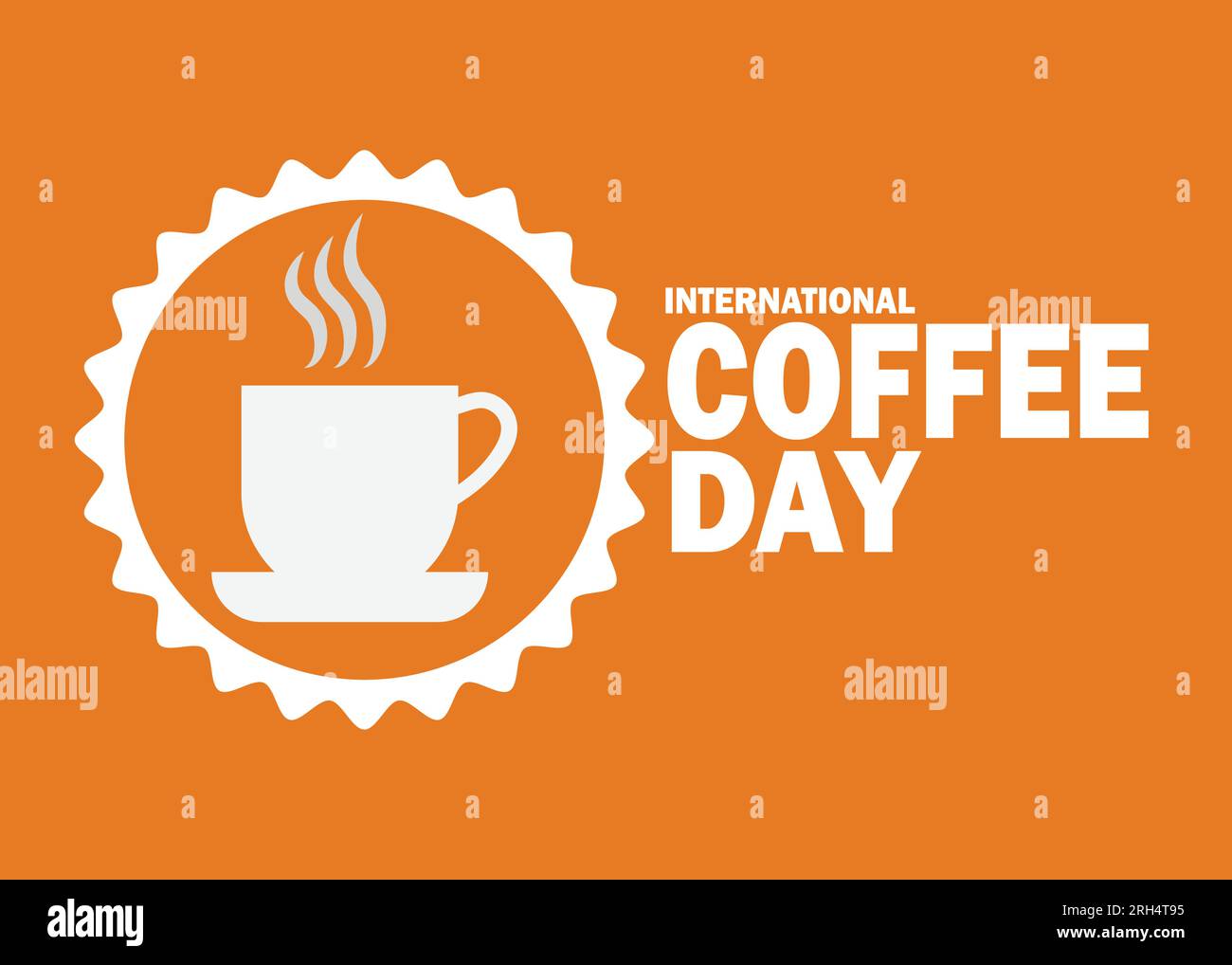 international coffee day Vector illustration, flat style coffee cup, as