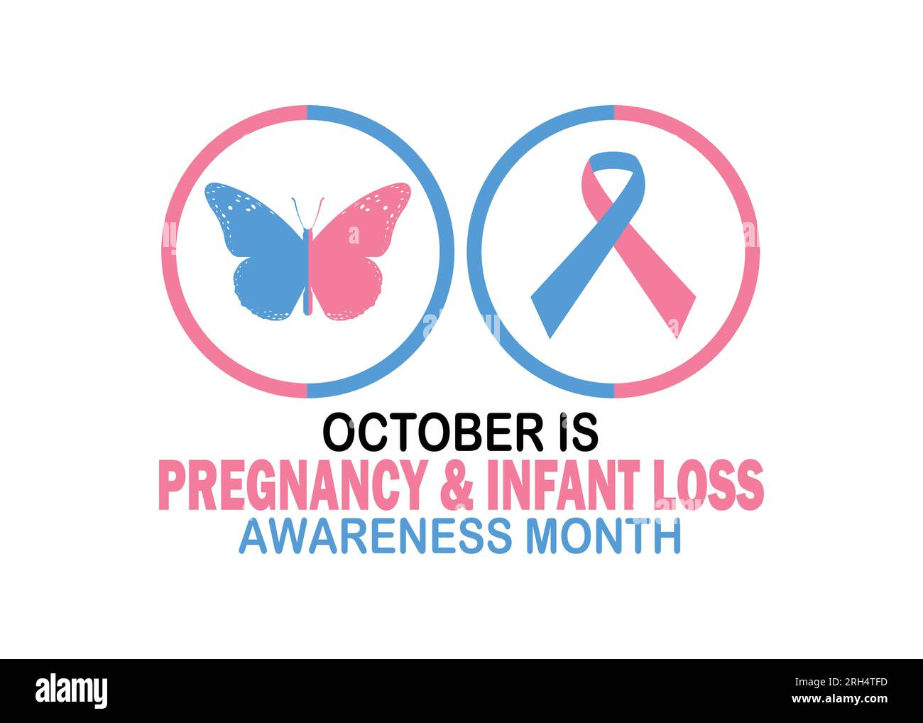 October is Pregnancy & Infant Loss Awareness Month. Vector illustration. Design for banner, poster or print. Stock Vector