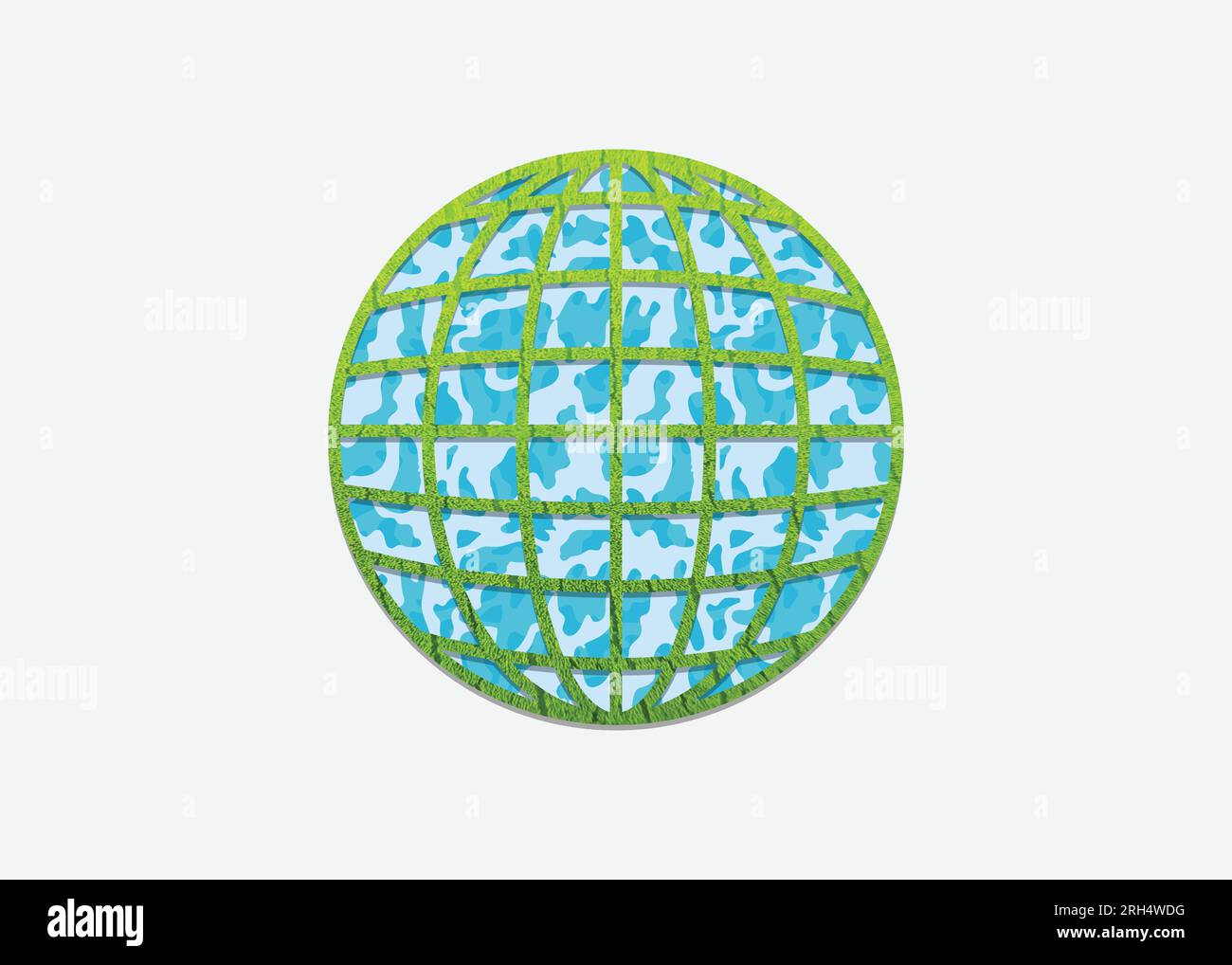 Leaf with world map globe Stock Vector Images Alamy