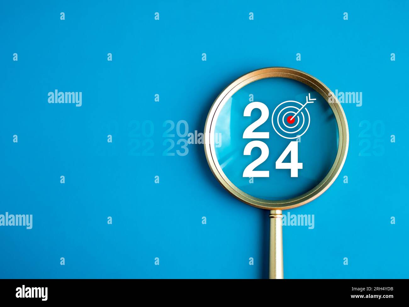 Happy new year 2024 with business concept banner. The big white 2024