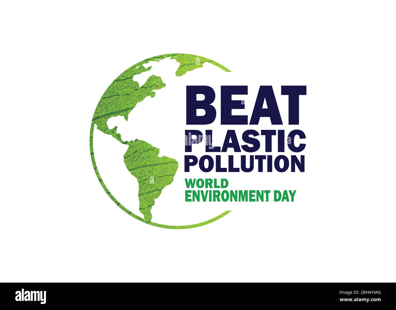 Beat Plastic Pollution, World Environment day concept 2024 vector leaf