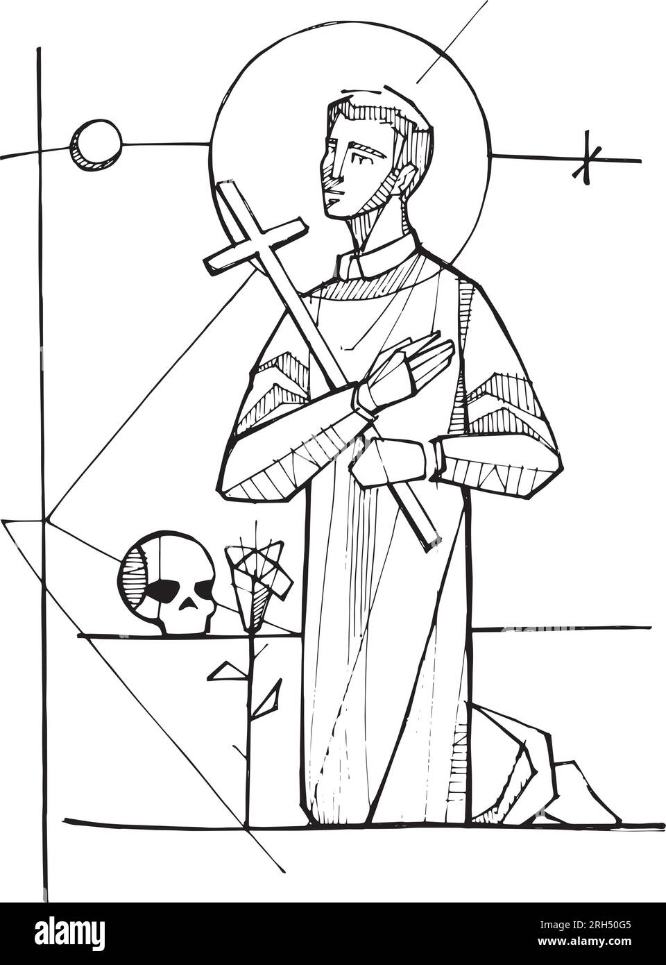 Hand drawn vector illustration or drawing of Saint Gerard Stock Vector Image & Art Alamy