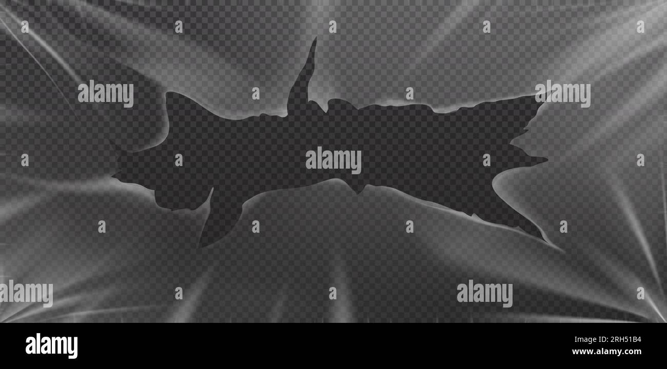 Torn vinyl cover plastic texture with hole edge background. Cd wrap