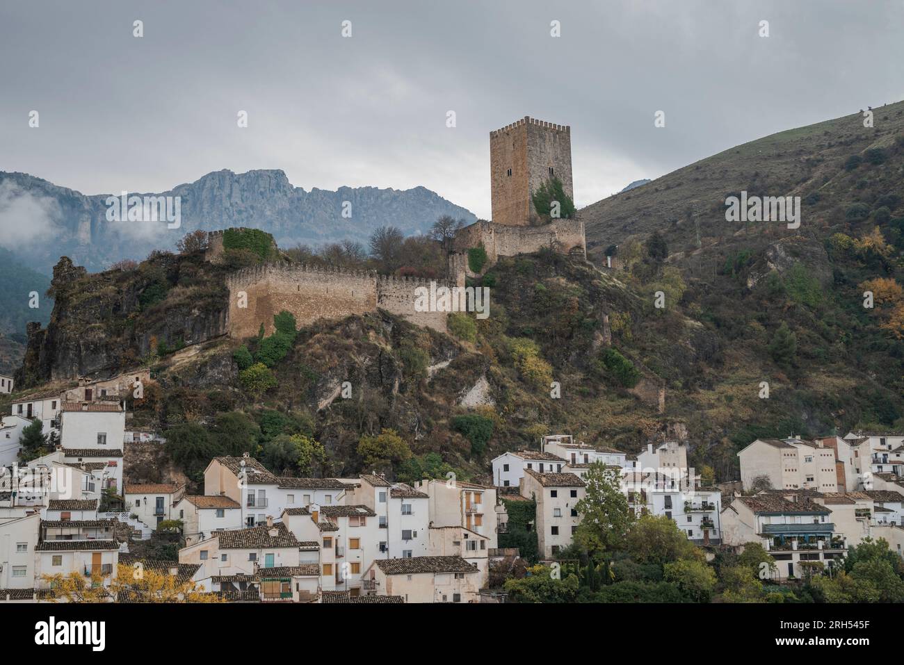 Views of the Castle of the Yedra and the city of Cazorla, in the province of Jaen, Andalusia, Spain. Stock Photo
