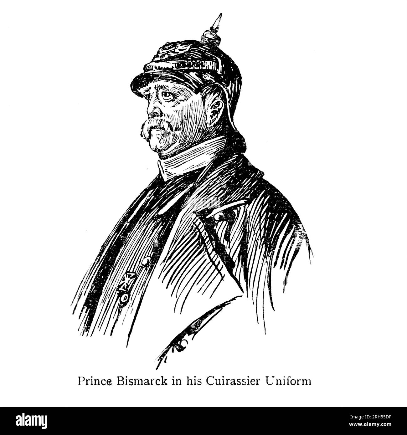 Prince Bismarck in his Cuirassier Uniform From the book ' Germany ' John Finnemore (1863–1915) was a British school teacher and writer of fictional novels and history and geography texts of countries - most are for younger readers. Finnemore contributed stories to popular boys' magazines of his time such as The Boy's Own Paper and Boys' Realm but he is best remembered for his books about Teddy Lester and his friends at Slapton, a fictitious English public school. The stories have a strong sporting focus, with Lester excelling at rugby, cricket and other games. He also wrote a few adult novels. Stock Photo