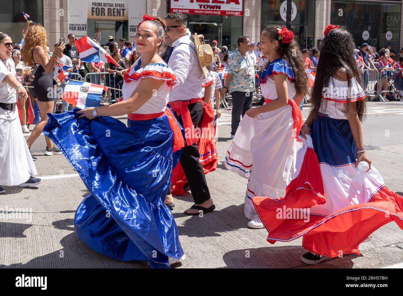 New York, United States. 13th Aug, 2023. Dancers perform at the