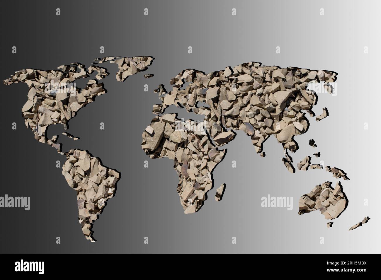 world map with gray background Stock Photo - Alamy