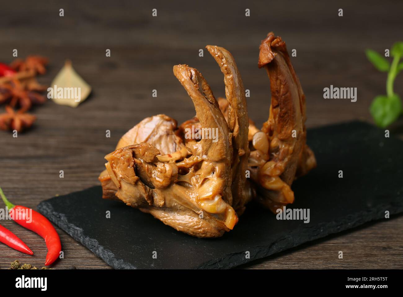 Marinated duck bone in Spiced Sauce Stock Photo Alamy
