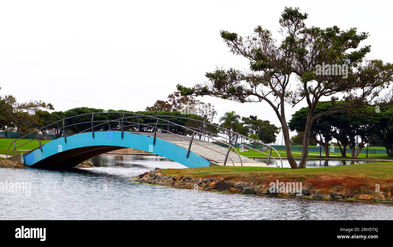 Long Beach, California: Rainbow Lagoon Park located north of Shoreline Drive and Linden Avenue Stock Photo
