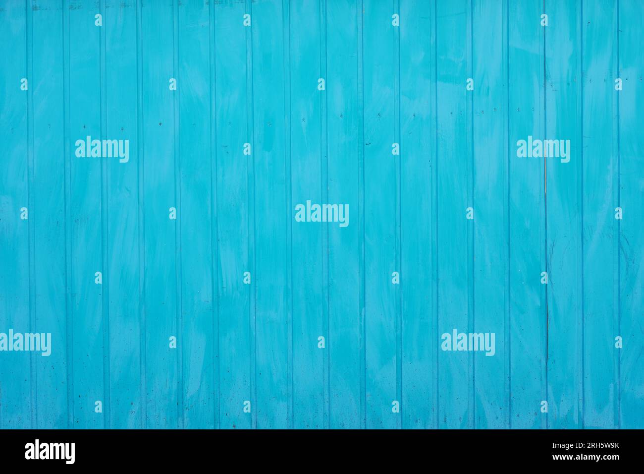 cyan blue wooden wall paneling background Stock Photo