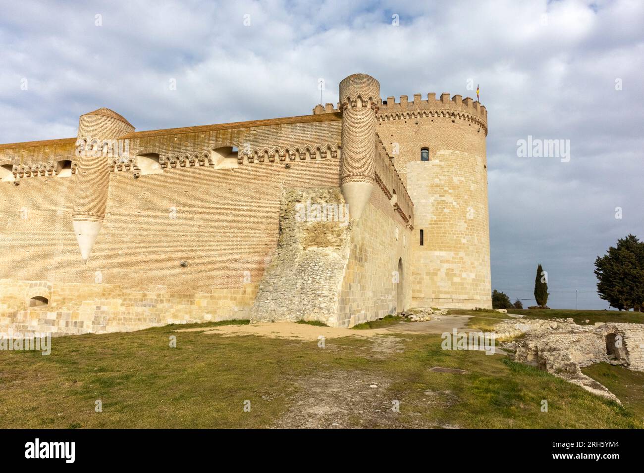 photography of medieval castle on top of the hill Stock Photo - Alamy