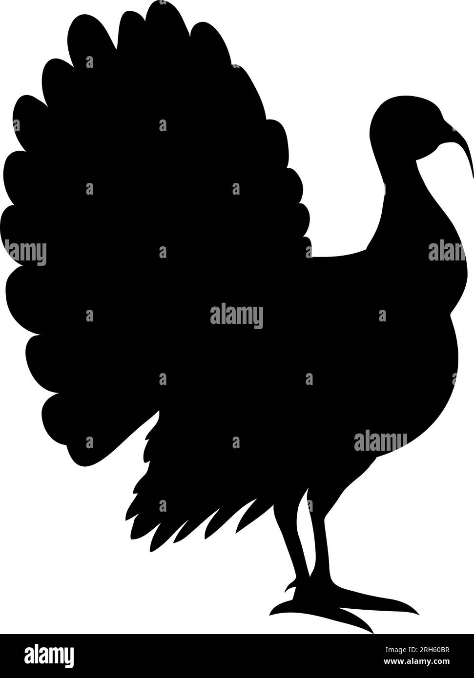 Turkey silhouette icon. Vector illustration Stock Vector