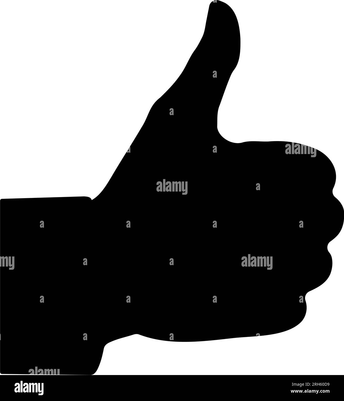 Hand Thumb Up silhouette icon. Vector illustration Stock Vector