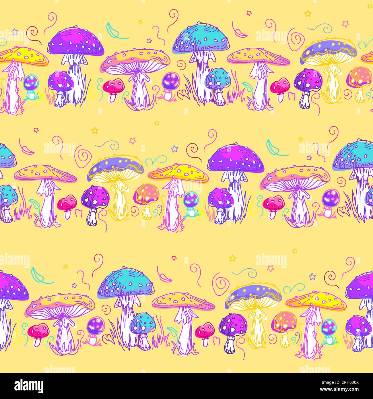 Amanita, nonedible poisonous mushroom, colorful fly agaric. Bright