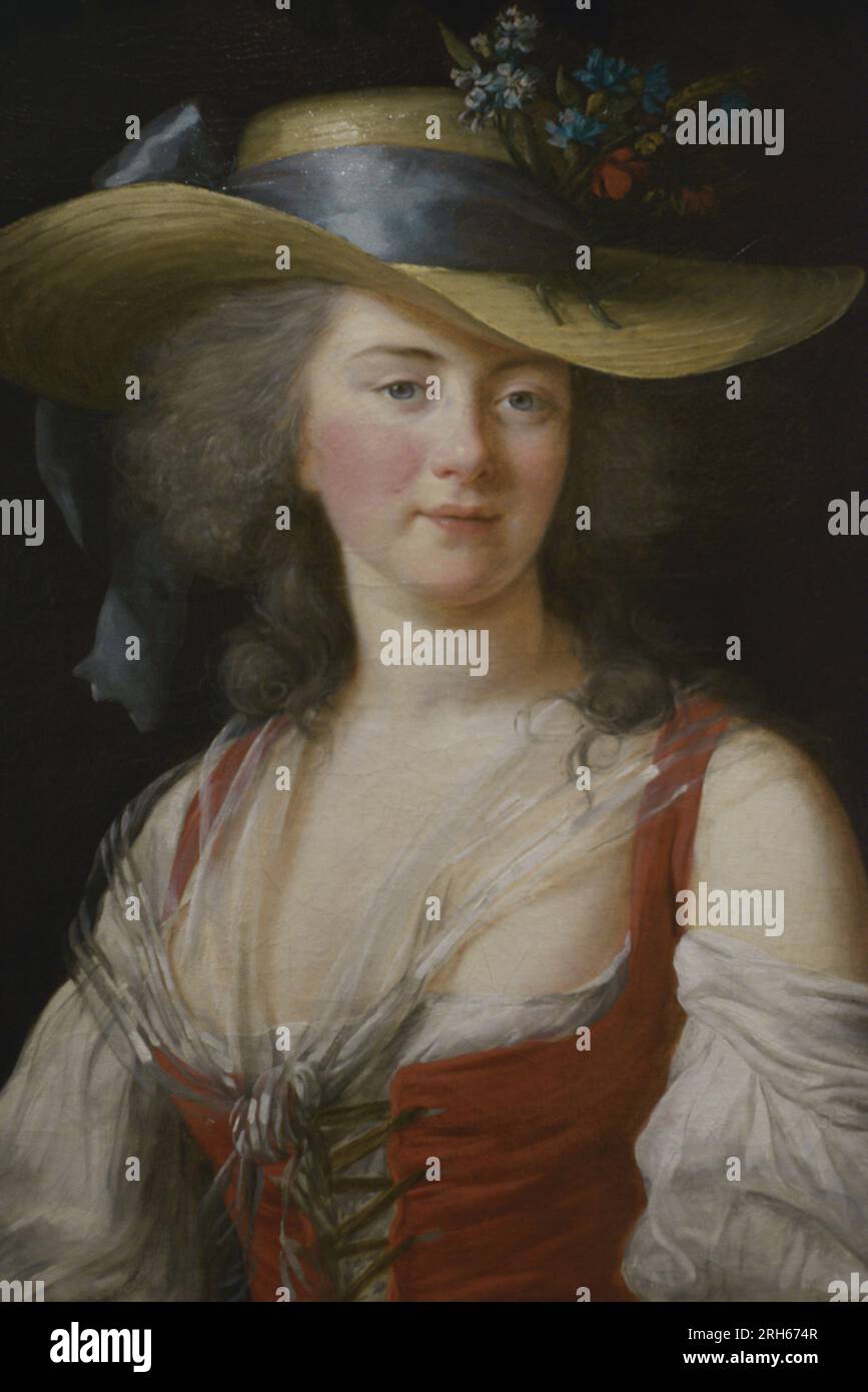 Elisabeth Louise Vigee Le Brun (1755-1842). French portrait painter. Portrait of Anne Catherine Le Preudhomme de Chatenoy, Countess of Verdun, 1782. Oil on canvas. National Museum of Ancient Art (MNAA). Lisbon. Portugal. Stock Photo